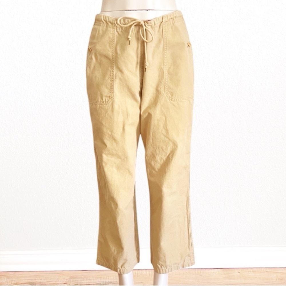 Vintage Y2K 90s Canvas Khaki Equestrian Chore Ranch Blokecore Pants SZ 14
